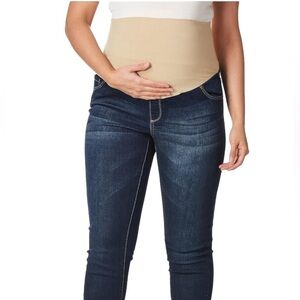 Three Seasons Size Large Maternity Skinny Jean with Neutral Belly Band